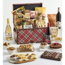 Gourmet Celebration Chest with Wine