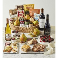 Deluxe Hearthside Gift Basket with Wine