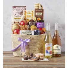 Deluxe Mothers Day Gift Basket with Harry & David Spring Wine