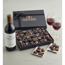 Scharffen Berger Chocolatiers Collection - 36 Piece with Freehaven Cellars Red Wine Blend