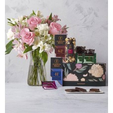 Scharffen Berger Chocolate Curio Collection and Cherished Blooms Bouquet