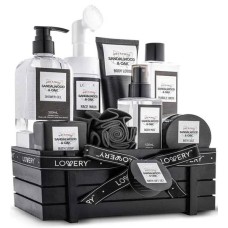 Home Spa Kit For Men, Sandalwood & Oak Bath Set