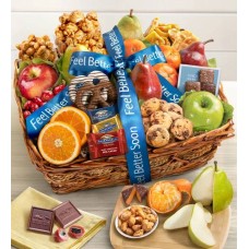Feel Better Fruit & Sweets Gift Basket (Feel Better Fruit & Sweets Gift Basket)