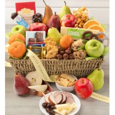 With Sympathy Fruit & Sweets Gift Basket Grande (With Sympathy Fruit & Sweets Gift Basket Grande)