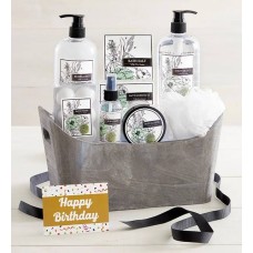 Happy Birthday White Tea Spa Basket