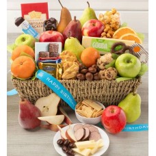 Happy Birthday Fruit & Sweets Gift Basket Grande