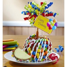 Happy Birthday Caramel Apple with Candies