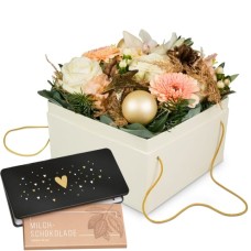 Flowerbox Â«BerlinÂ» (20 cm) and Munz bar of chocolate Â«HeartÂ»