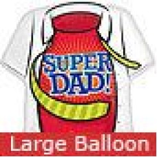Large Super Dad Shirt Balloon (3 Balloons)