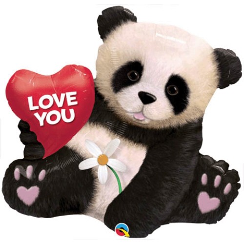 Big! Giant Panda Bear Love Mylar Balloon 34 (1 Balloon)