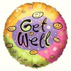 Get Well Happy Faces Balloon - 1