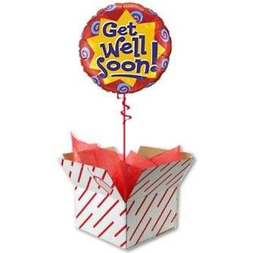 Get Well Soon Balloon - Burst and Swirls