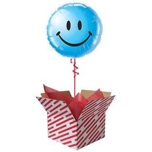 Smiley Face Balloon - Blue I