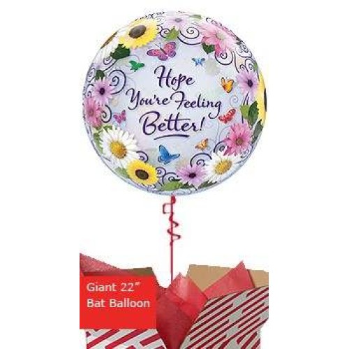 Large Feel Better Butterfly Garden Balloon