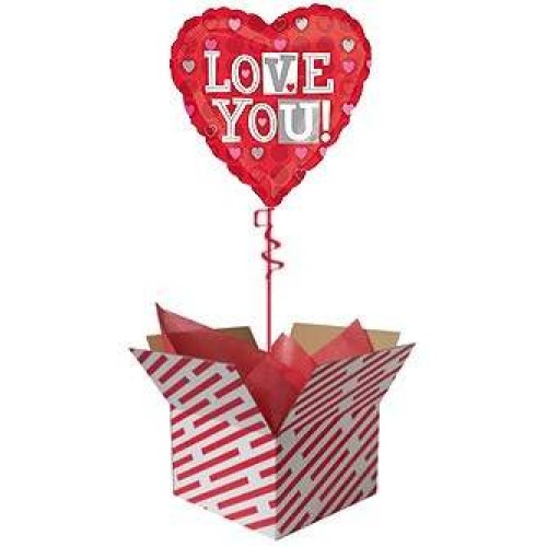 Love You Heart Dots Balloon