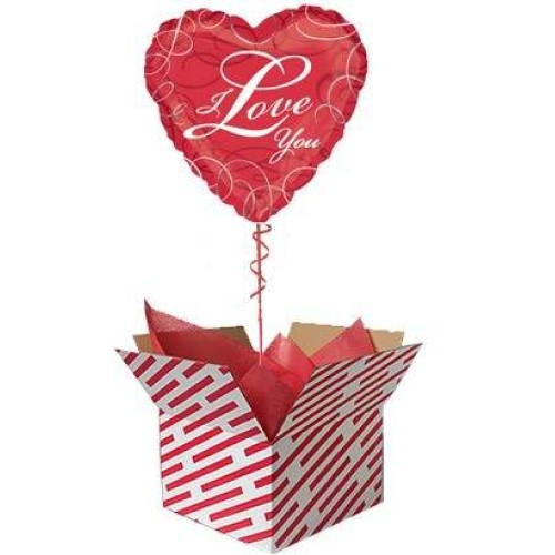 I Love You Swirls Balloon Gift