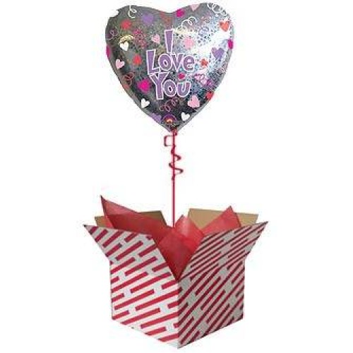 I Love You Hearts and Swirls Balloon