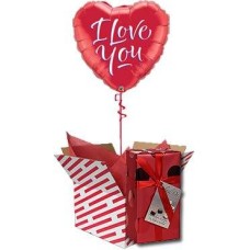Love You Gift - Balloon and Belgian Chocolates