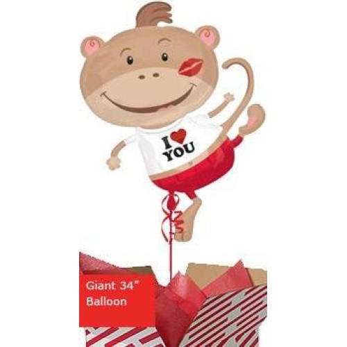 Large Loving Monkey Balloon