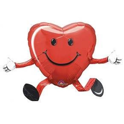 Heart Shaped Smiley Face Airwalker Balloon