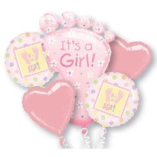 New Baby Girl Balloon Bouquet