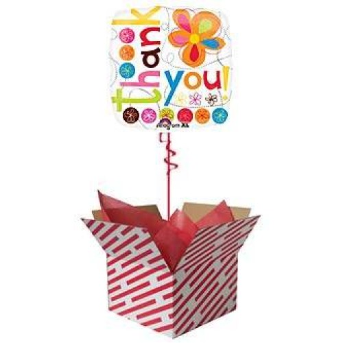 Thank You Colourful Flowers Balloon