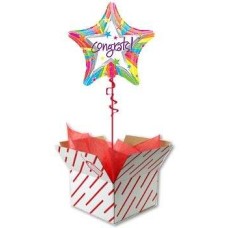 Rainbow Congratulations Helium Balloon