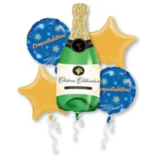 Congratulations Champagne Bottle bouquet Of