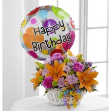 Happy Blooms Basket (Medium)
