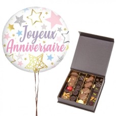 Birthday Chocolate And Balloon (25 NUMBER OF CHOCOLATES)