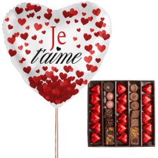 Heart Balloon and Chocolates (22 chocolates)