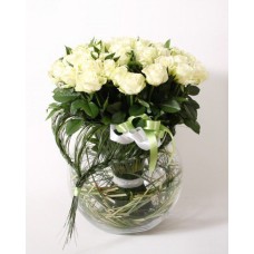 Roses bouquet WHITE SYMPHONY (Small)