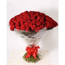 Bouquet 100 RED ROSES (Medium)