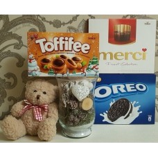 Soft Toy Teddy Bear With Sweet Chocolate Set