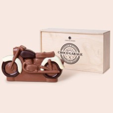 Chocolate motorcycle in a box