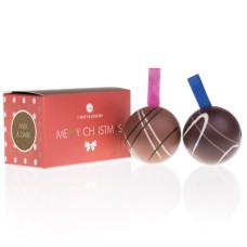2 chocolate baubles - milk and dessert