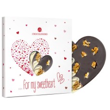 Chocolate heart with nuts