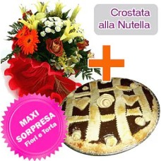Nutella Tart + Flowers (Classic Composition)