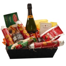 Belgian Gift Basket With Veuve Clicquot As A Gift
