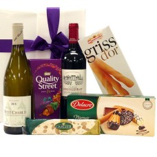 White And Red French Wine With Goodies
