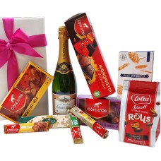 Belgian Gift Package With Belgian Chocolate And Champagne