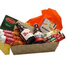 Candy Basket With Belgian Beer Duvel And Vedett