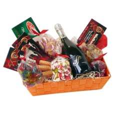 Candy Basket With Cookies, Italian Prosecco And Goodies