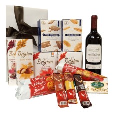 Lalande de Pomerol with Belgian sweets as a promotional gift