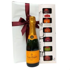 Gift set, small Veuve Clicquot and 6 delicious Rougié terrines