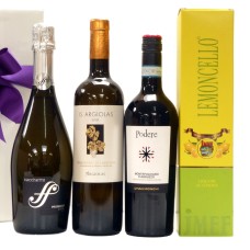Italian Red And White Wine, Prosecco And Limoncello