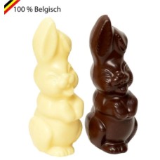 Duo Laughing Bunnies chocolate Callebaut 12 cm W, P