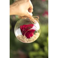 Esfera con rosa preservada