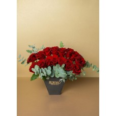 15 Roses and Eucalyptus