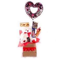 Teddy, Chocolates And Metal Balloon